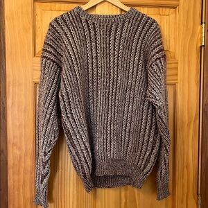 Woolrich Burgundy and White Knit Sweater